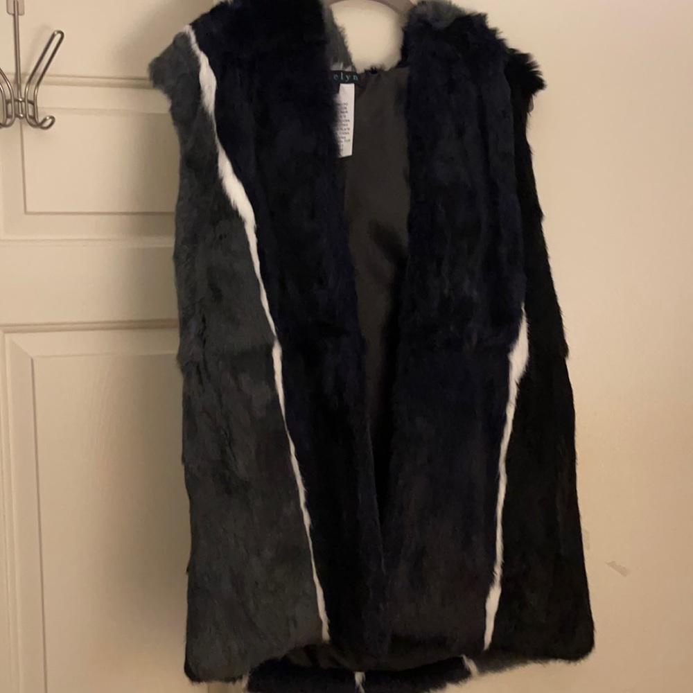 Jocelyn Rabbit Fur Hooded vest